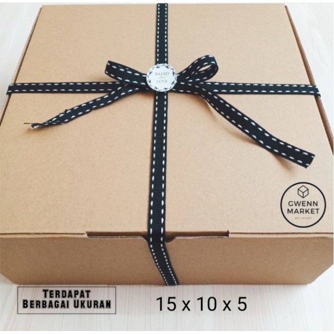 

Dus roti corrugated per 5pcs 15x10x5 box kue box hadiah dus kue dus pudding
