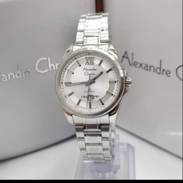 Jam Tangan Wanita Alexandre Christie AC 8473 Silver Original
