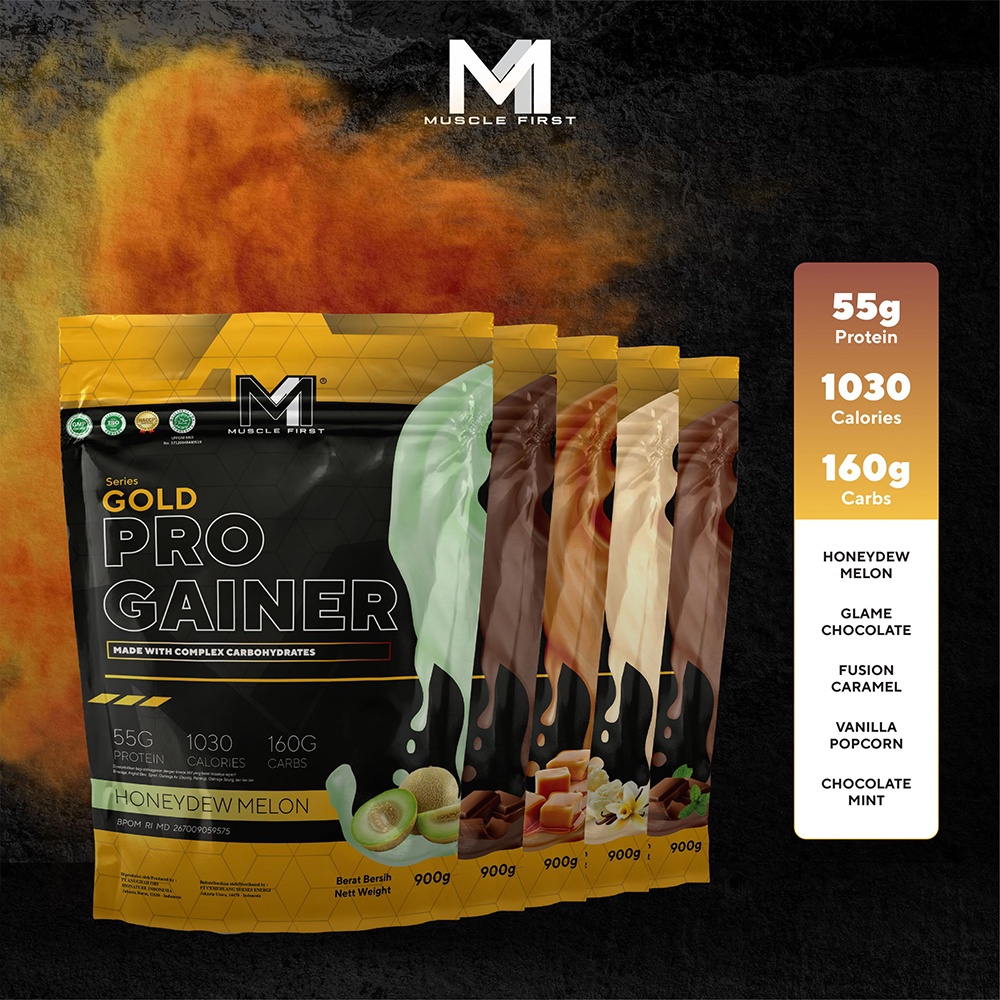 M1 Pro Gainer 2LBS Muscle First Gold Pro Gainer Whey Protein 900 gram / Musclefirst