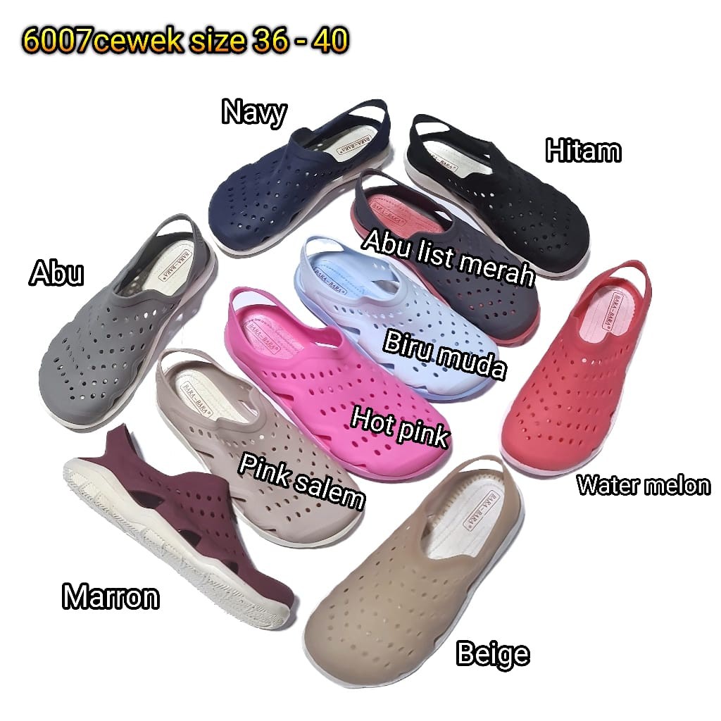 BARA BARA ORIGINAL jelly sandal karet empuk murah tali import sendal wanita 6007cewek