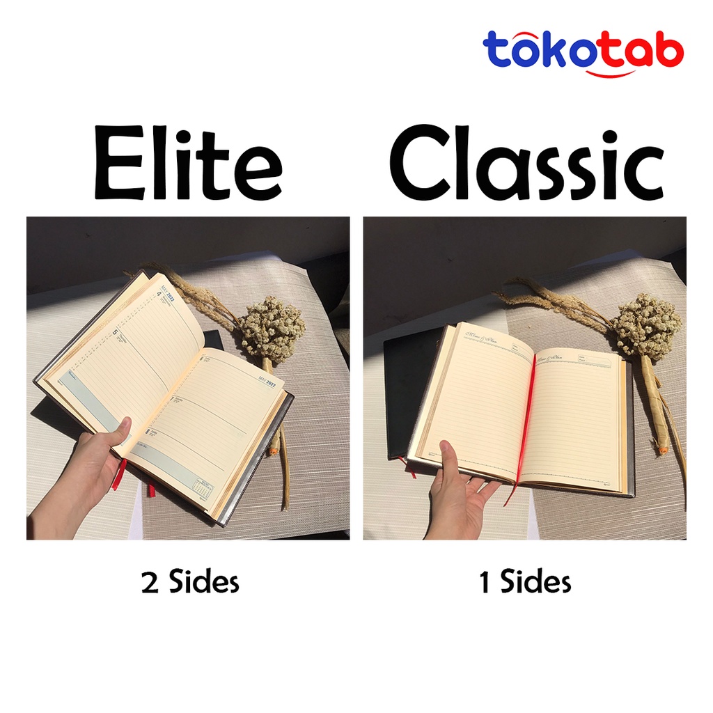 

Terlaris ✨ - Buku Agenda Classic Elite Diary Notebook 20233.1.23