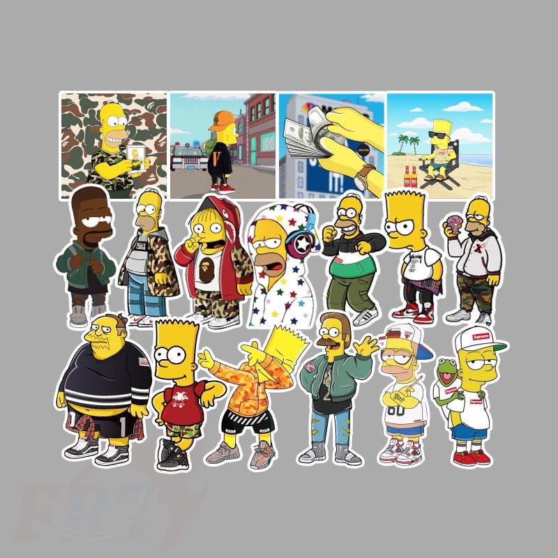 

stiker simpson isi 50 tahan air