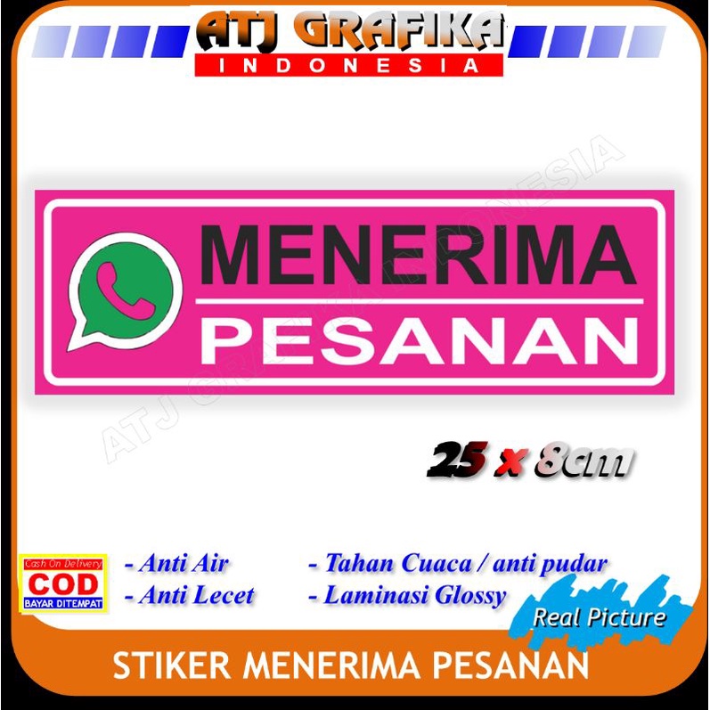 

stiker menerima pesanan sticker toko restaurant kantor dll