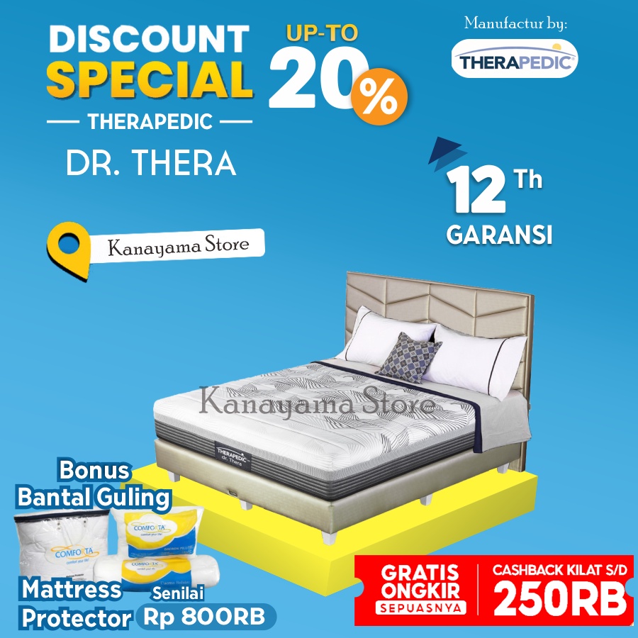 Therapedic Spring Bed Dr. Thera Latex bedset 160 180 200 100 x200 - 100*200