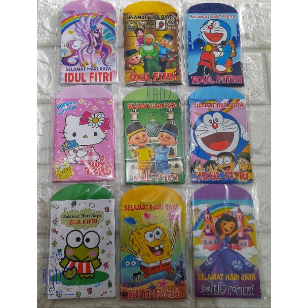 

Amplop Lebaran Idul Fitri Karakter terbaru ukuran M isi 10pcs