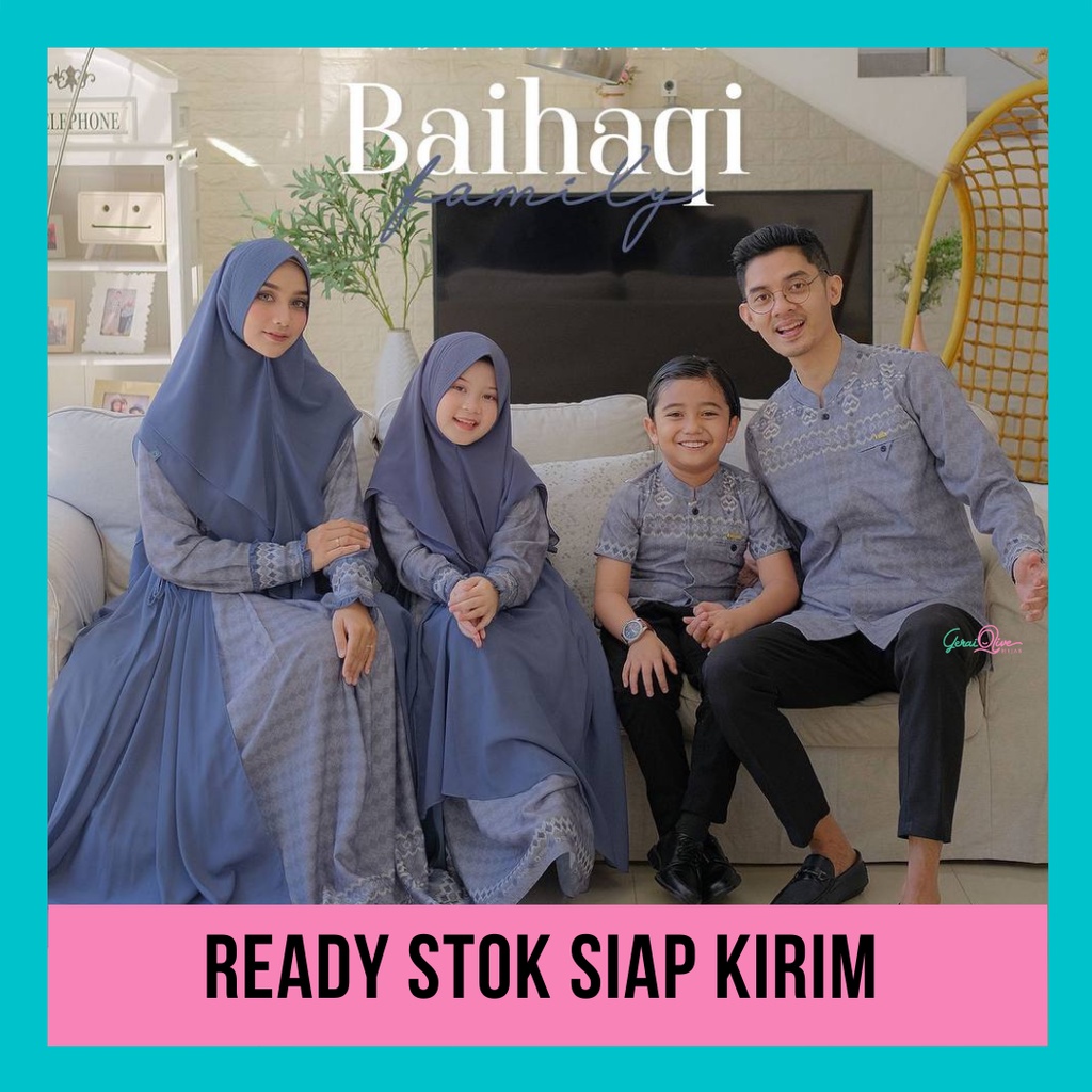 Sarimbit Keluarga Baihaqi Family by Dinda Seragaman Lebaran Idul Fitri Dress Couple 2023