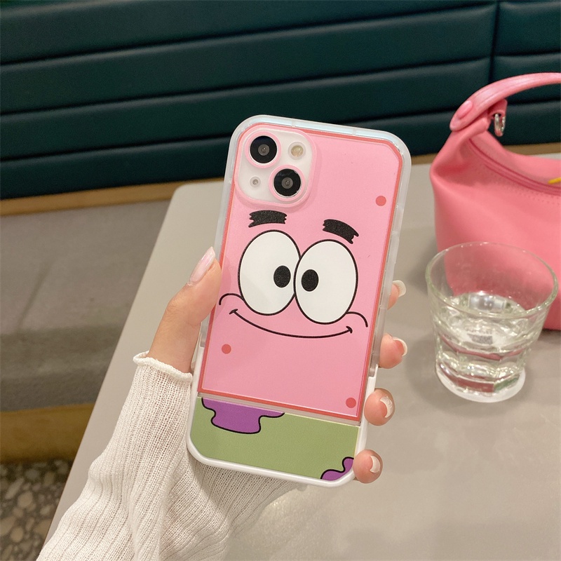 Casing flip Motif SpongeBob SquarePants Untuk Iphone 11 12 13PROMAX X XS XR XSMAX 6 7 8 plus
