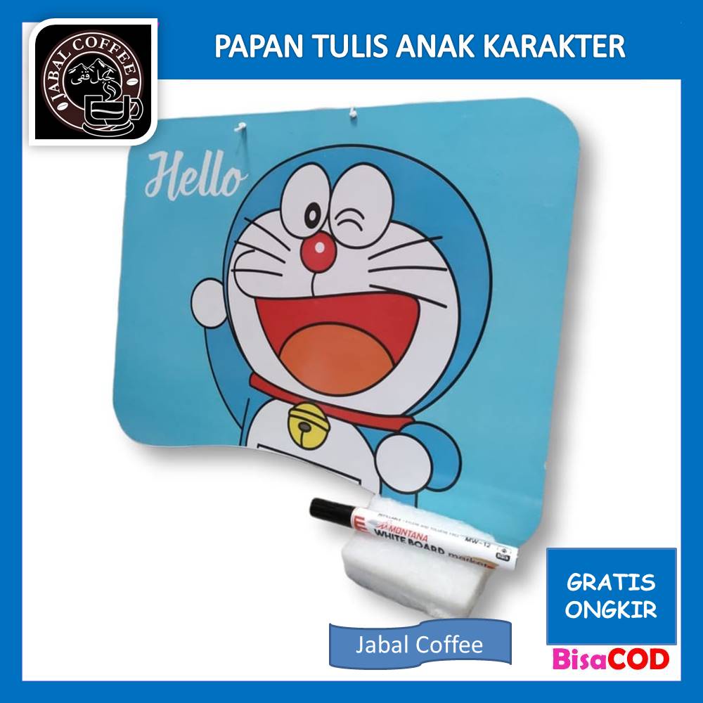 Papan Tulis Anak Motif Karakter / Papan Tulis Karakter / White Board Free Spidol Dan Penghapus