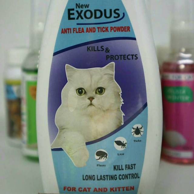 Bedak Anti Kutu Dan Caplak Pada Kucing Exodus Original