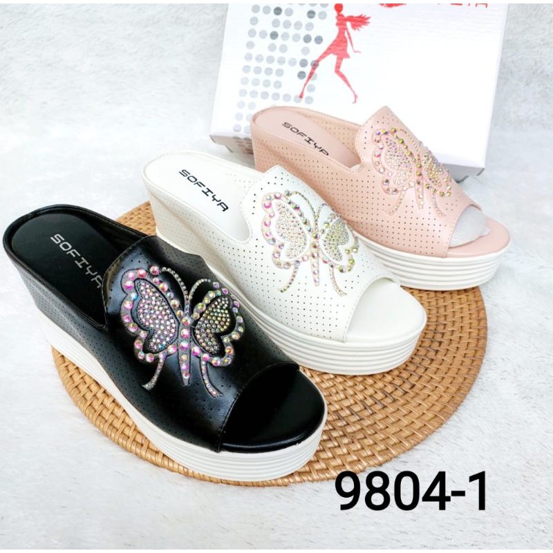 SANDAL WEDGES SOFIYA ORI IMPORT PROMO MURAH