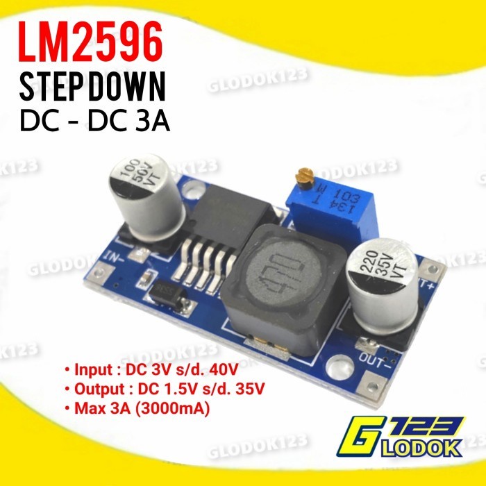 DC DC 3A Stepdown LM2596 Module Adjustable Mini Power Supply DC to DC