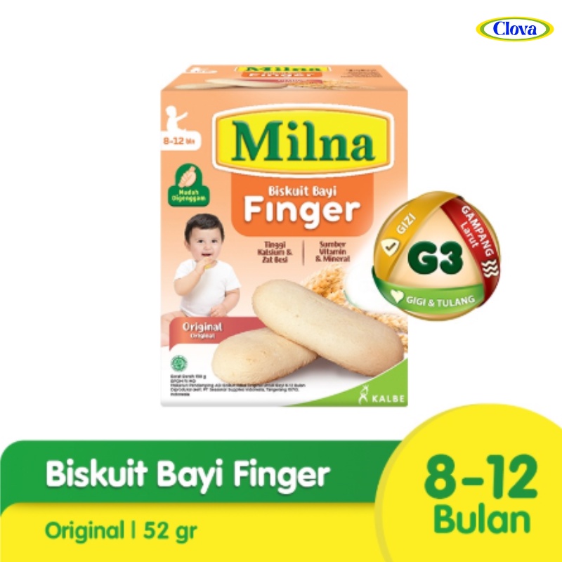 Milna Biskuit Bayi Finger Rasa Original 52gr