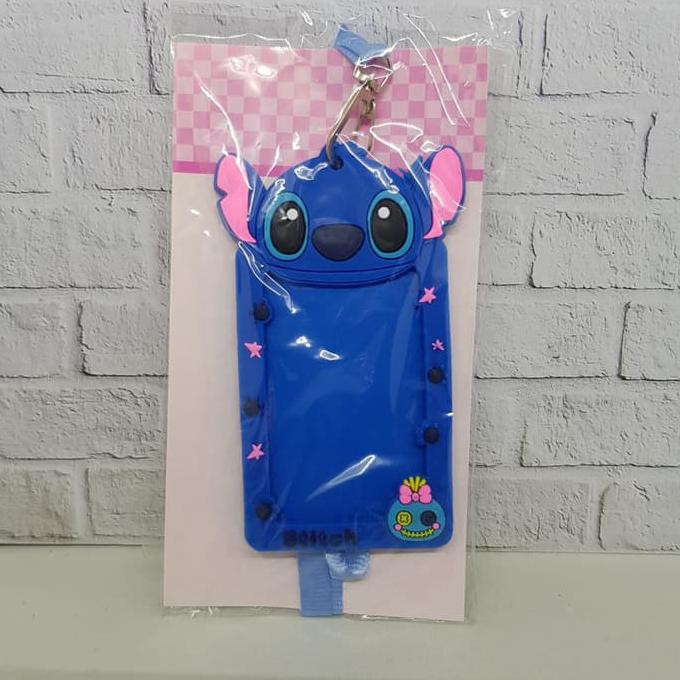 

T3RL4R15 ID Card Holder / Tali Gantungan Kartu Name Tag motif Karakter Lucu - Stitch P@L1N9 MUR@H