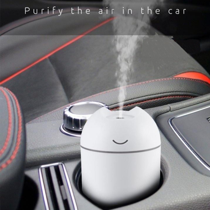 Humidifier Diffuser Udara Air Purifier Aromaterapi Alat Pelembap Pelembab Difuser Lampu LED Aroma Terapi Aromatic Therapy Portable Car Mobil Portabel Kamar Ruang Ruangan Penjernih Penguap USB