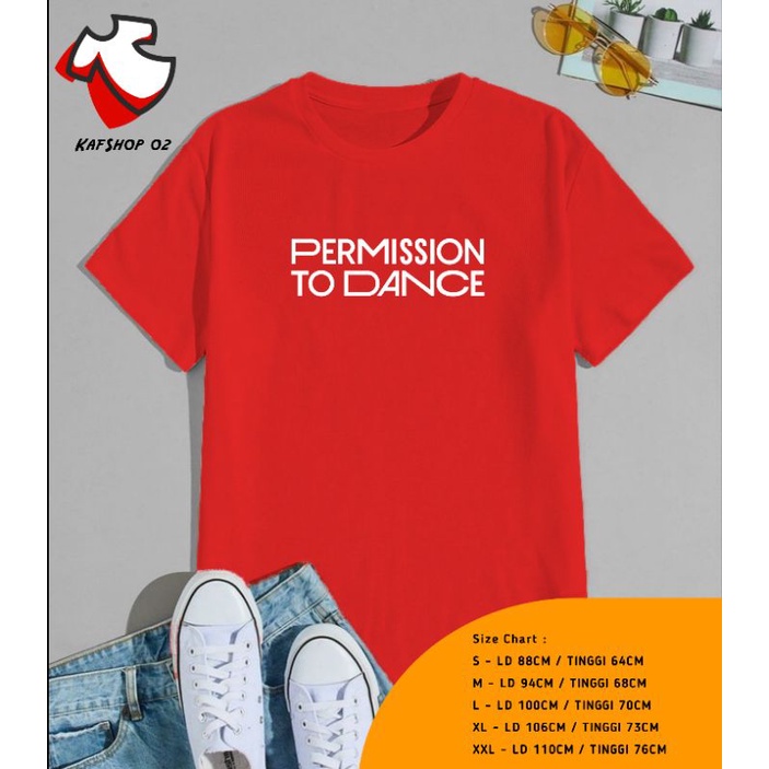 KAOS BTS PERMISSION TO DANCE OVERSIZE WANITA