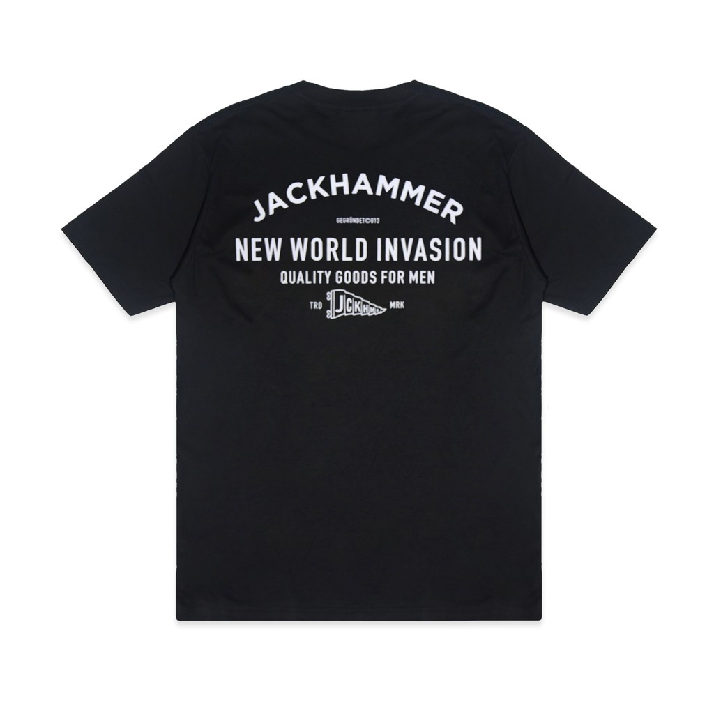 Tshirt Baju Kaos Distro Jackhammer New Invasion World Black/ Kaos Distro Pria Wanita