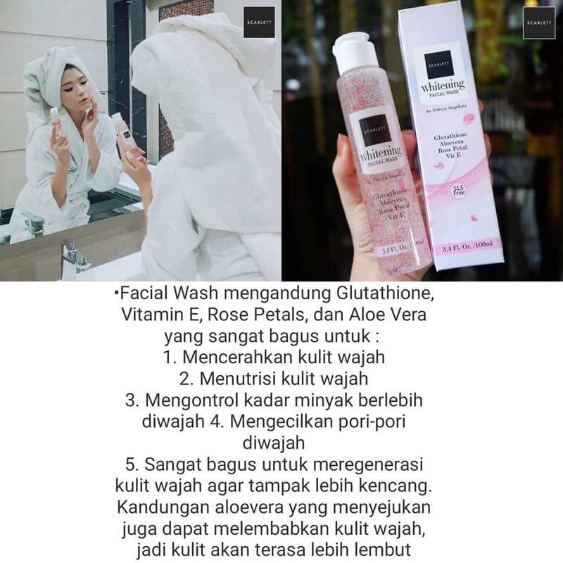 ✿ELYSABETHME✿ ░s░c░a░r░l░e░t░t░ Scarlett facial wash sabun cuci muka mencerahkan memutihkan wajah