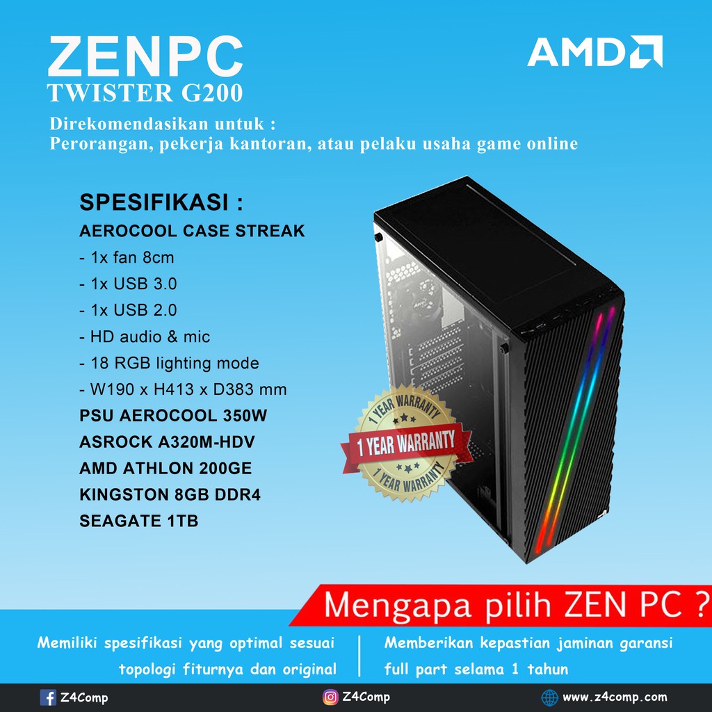 Komputer Rakitan AMD Murah Lengkap Bali PC Rakitan Paket AMD Athlon Murah Bali