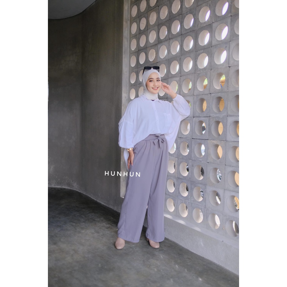 Premium Ribbon Pants Wolfish / Ansley Pants Celana Wolfish Panjang ANSLEY KULOT WOLFIS TALI JUMBO ANTI BENGAH DAILY KULOT HITS OOTD SELEBGRAM FASHION GROSIR Pusatgrosir_solo