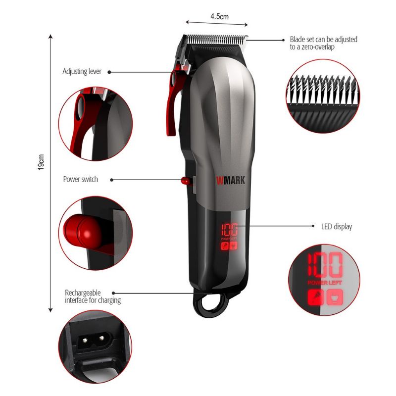 PROMO ALAT CUKUR CLIPER WMARK NG 115 ORIGINAL CLIPER MESIN CUKUR MURAH SUPER TAJAM BONUS POMADE