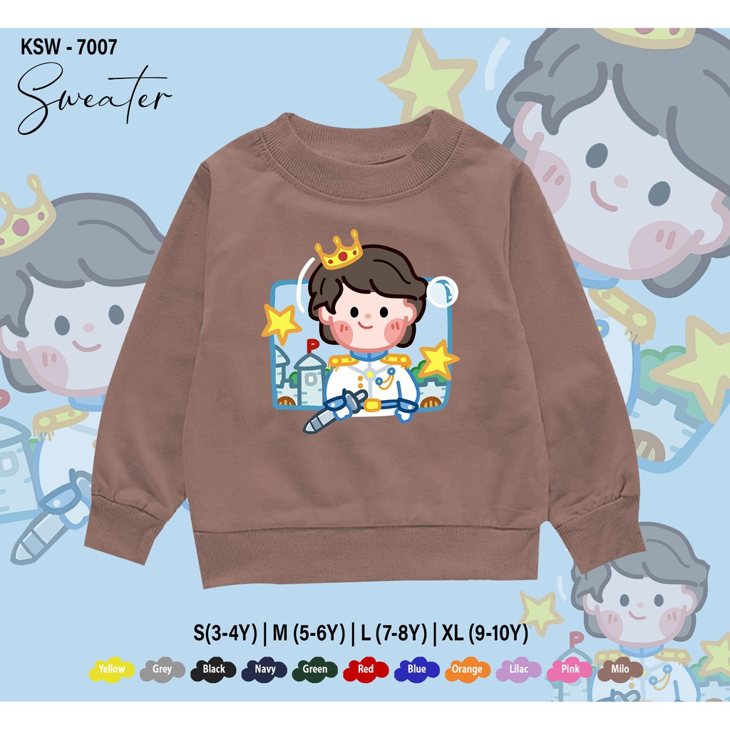 SWEATER ANAK -ANAK / BAJU  KIDS 1-10THN / BAHAN FLEECE PREMIUM ADEM / PRINCE / UNISEX