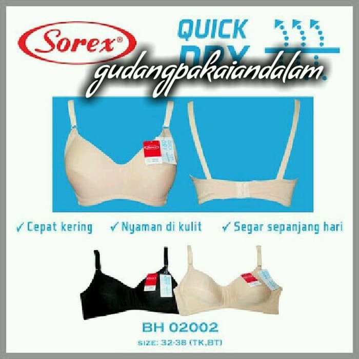 BH WANITA BUSA TIPIS TANPA KAWAT KAIT 2 SOREX 02002 terakhir