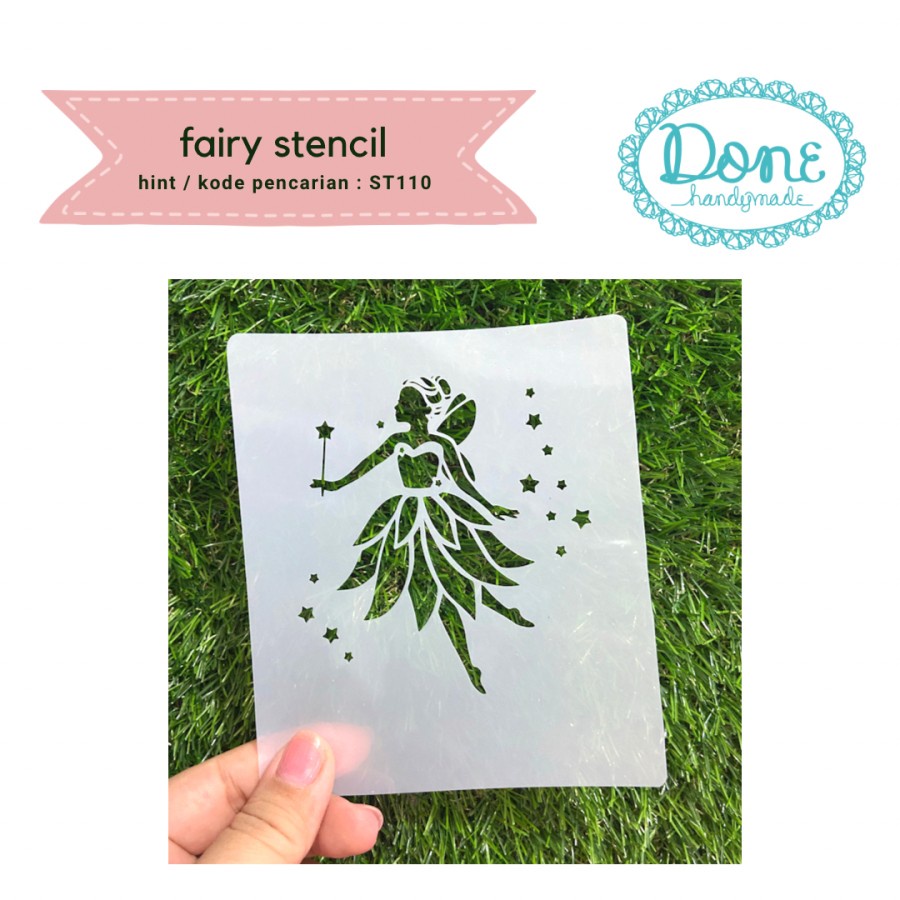 Done handymade stencil fairy scrapbooking fondant draw pattern st110