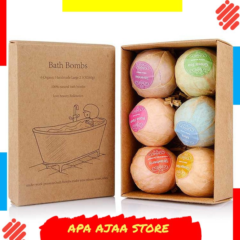 Paling Dicari ! BATHE PROJECT Bath Bombs Salt Sabun Mandi Bathtube Bubble 6 PCS - SKT