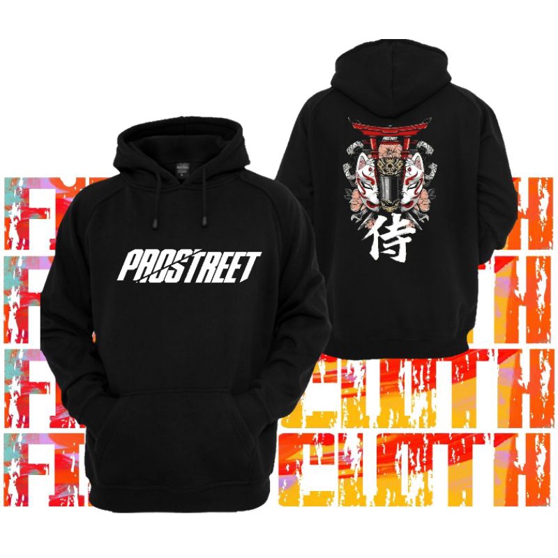 Jaket Sweater Hoodie Prostreet X Kitsune Logo - Fiksi.Co