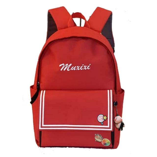 Maxixi Tas Ransel Backpack Sekolah KPOP (Tanpa Accesoris)Ransel Wanita Kanvas Fashion Tas Sekolah Siswa untuk Remaja Perempuan Ransel Wanita Warna Polos Kualitas Tas Buku Travel Santai