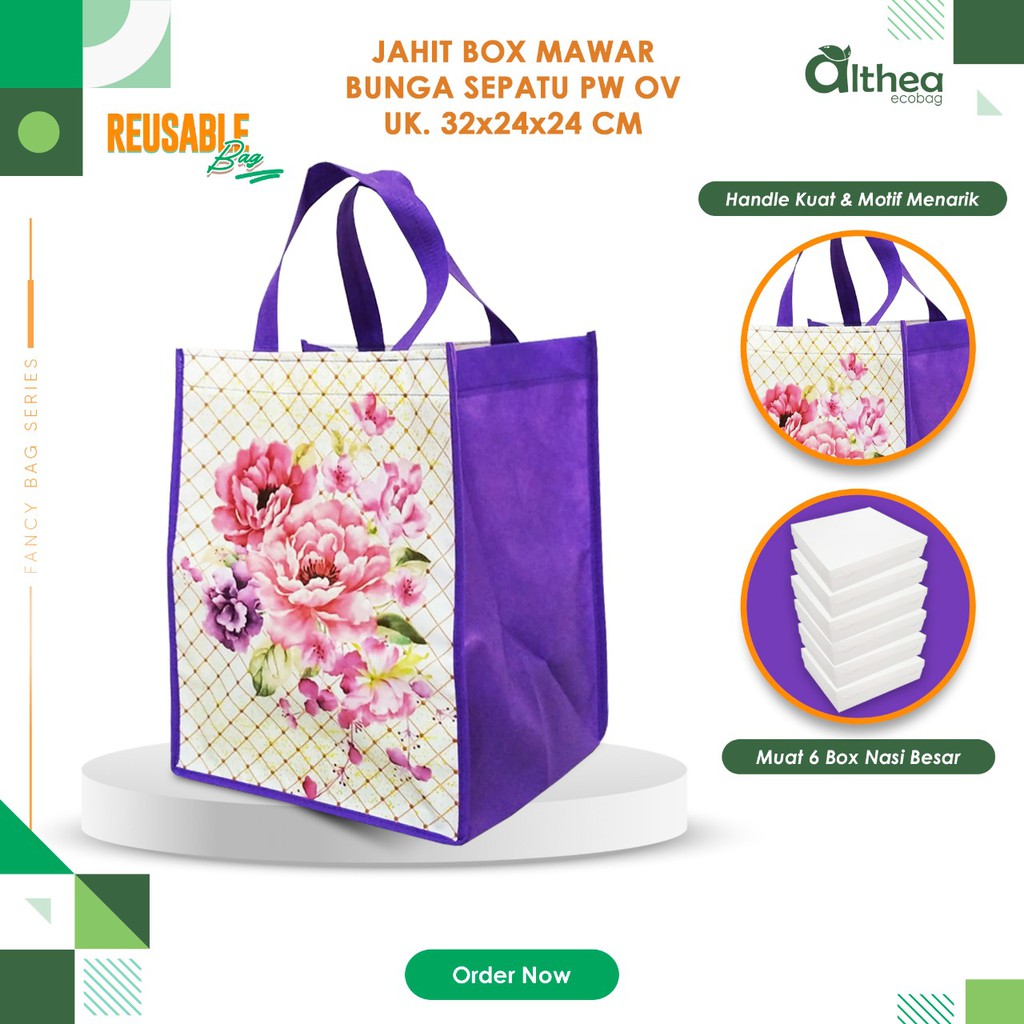 

Tas Kotak Tas Nasi Box Tas Berkat Hajatan Kotak Nasi Tas Berkat Jahit Laminasi 32X24X24