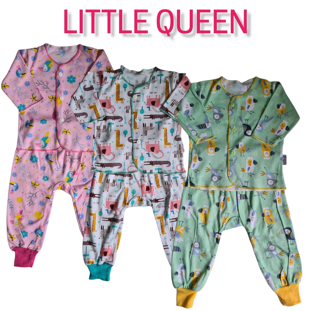 LITTLE Queen Setelan Panjang Newborn Piyama Bayi SNI Girl Series