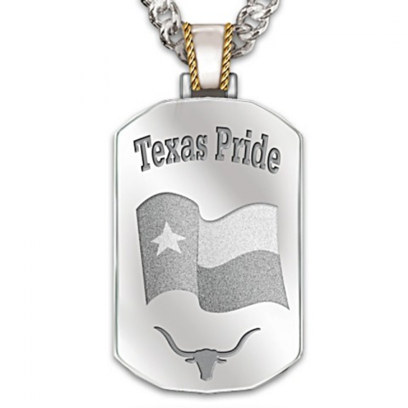 Fashion Pria Texas Map Tag Kalung Liontin / Aksesoris Perhiasan