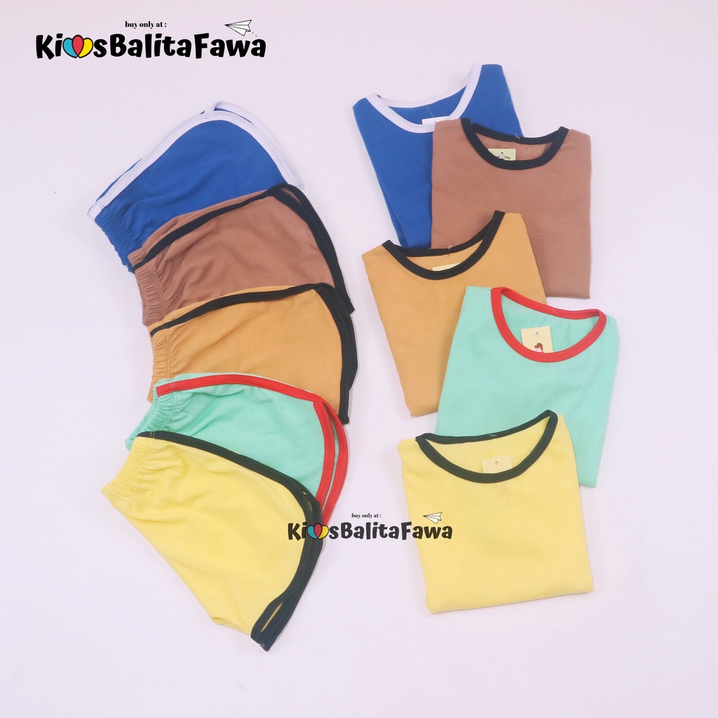 [PREMIUM] Set Chuba Chups Bayi - 3 Tahun / Baju Baby Laki Perempuan Setelan Tidur Polos Pendek Adem