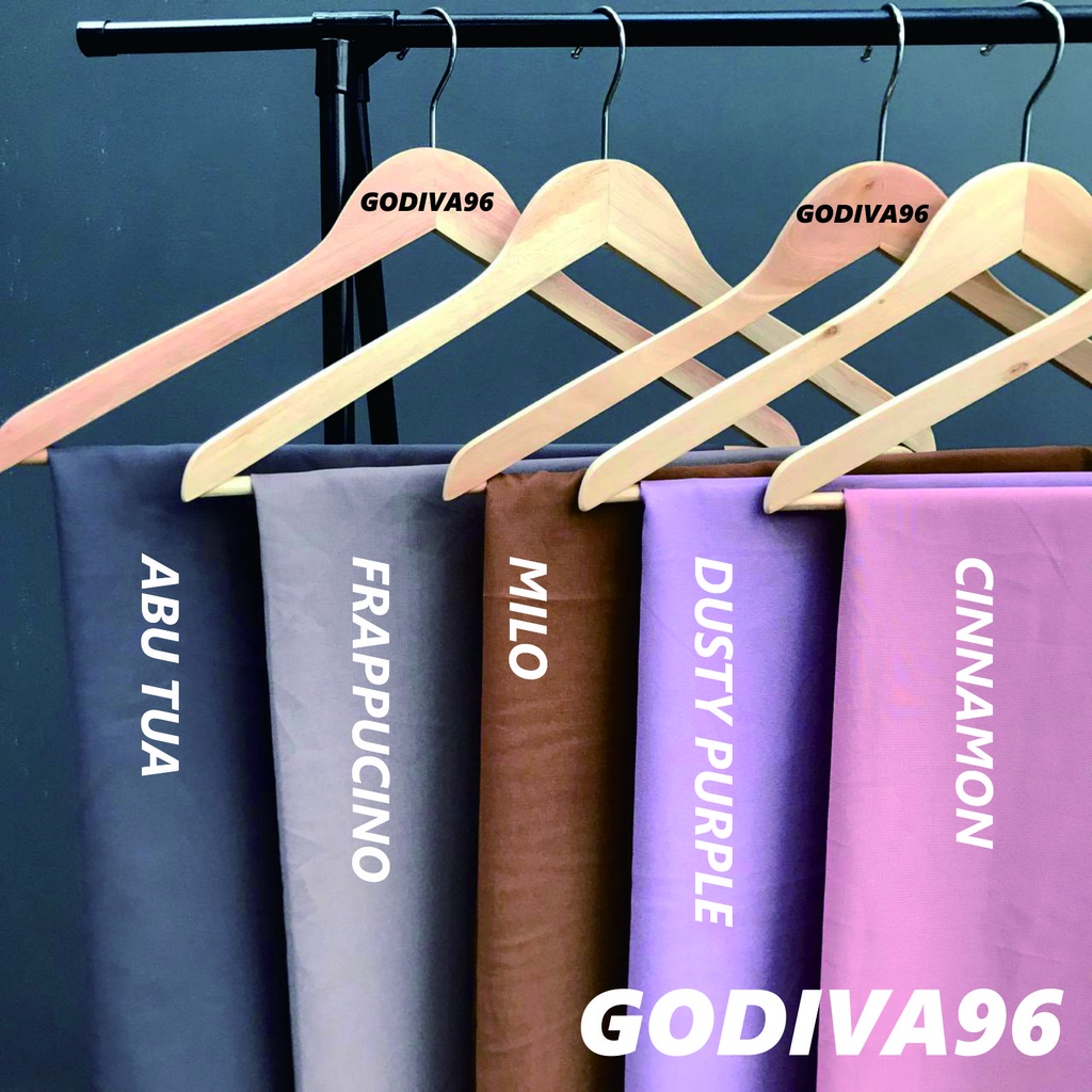 Godiva96 - BELLA SQUARE JUMBO 130 x 130 cm JILBAB / HIJAB SEGIEMPAT SYARI DOUBLE HYCON SUPER FINE JAHIT TEPI MEDAN