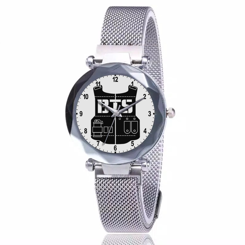 Jam Tangan Wanita Custom - KPOP BTS Free Box &amp; Batre Cadangan 3