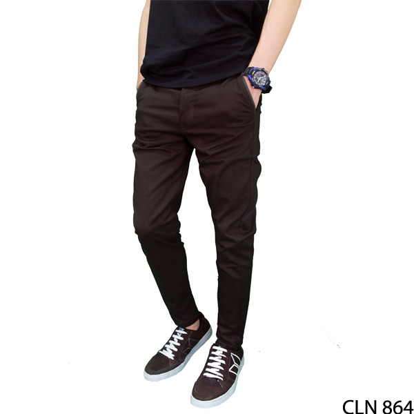 Celana Chinos Panjang Pria Stretch Coklat Tua – CLN 864