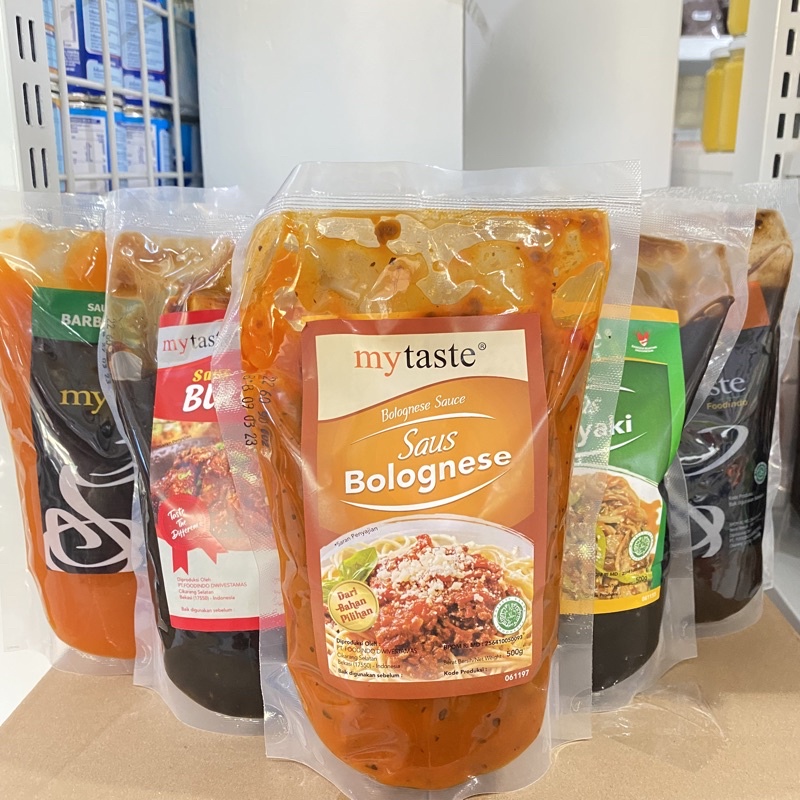 

MY TASTE SAUS 500GR / SAUS BOLOGNESE / SAUS BULGOGI / SAUS BBQ / SAUS LADA HITAM / SAUS TERIYAKI