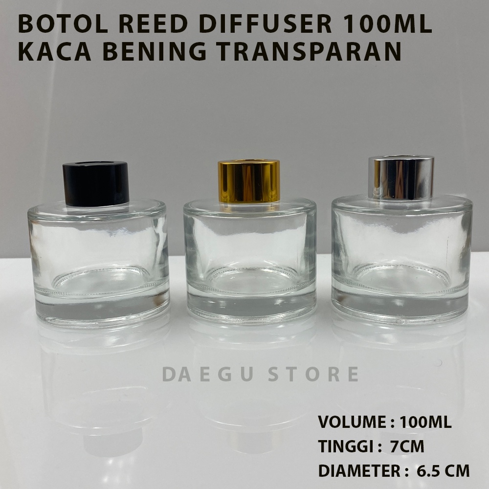 Botol Reed Diffuser 100ml Bening / Transparan Kaca Tebal Aromatherapy