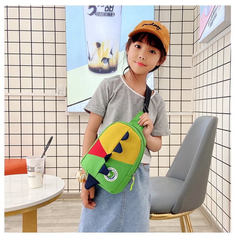 LittleAaron TREX WORLD SLINGBAG tas import anak resleting tas slempang anak laki perempuan