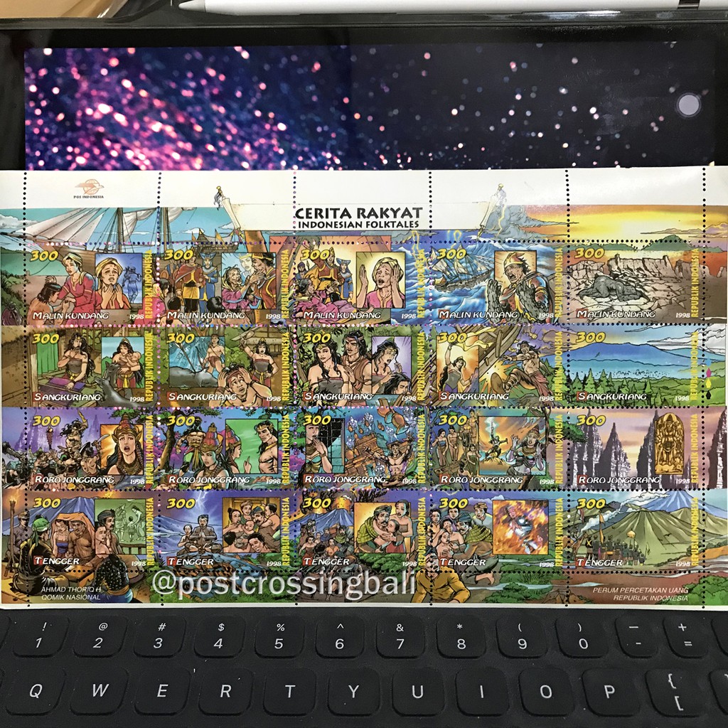 

Prangko Cerita Rakyat Indonesia 1998 MINT Folktales Full Sheet FullSheet Perangko Terbaru Murah Ori