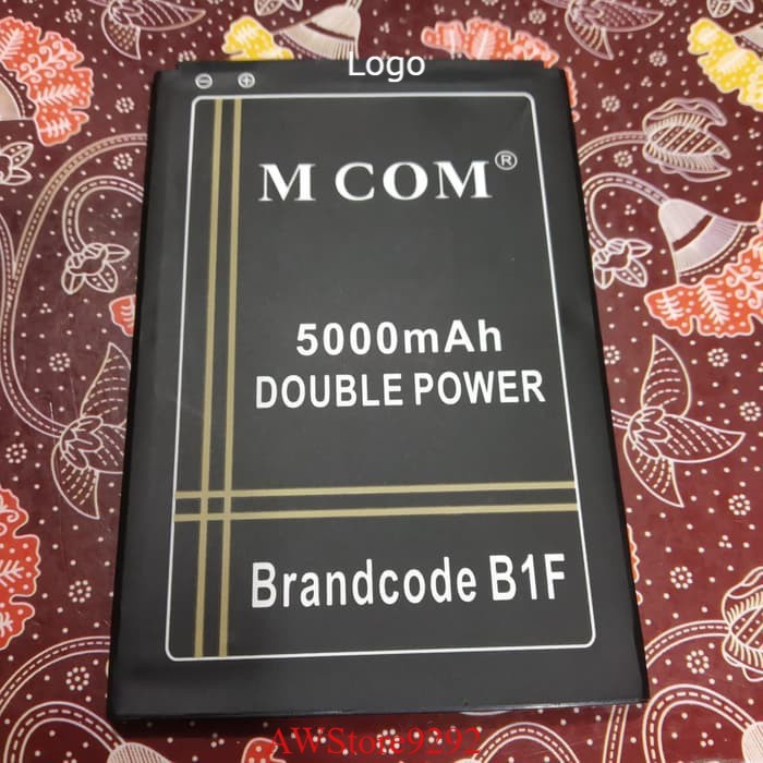 Mcom Battery Batre Baterai Double Power Mcom Brancode Brandcode B1F 2017 - KT40 - 0 ohm