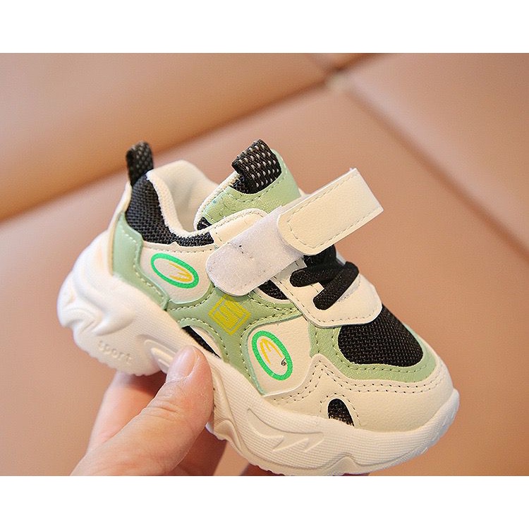 [COD] Sepatu sneakers empuk anak laki laki &amp; perempuan usia 0-6 Tahun / Sneakers bayi Import Korea unisex / Brownieground