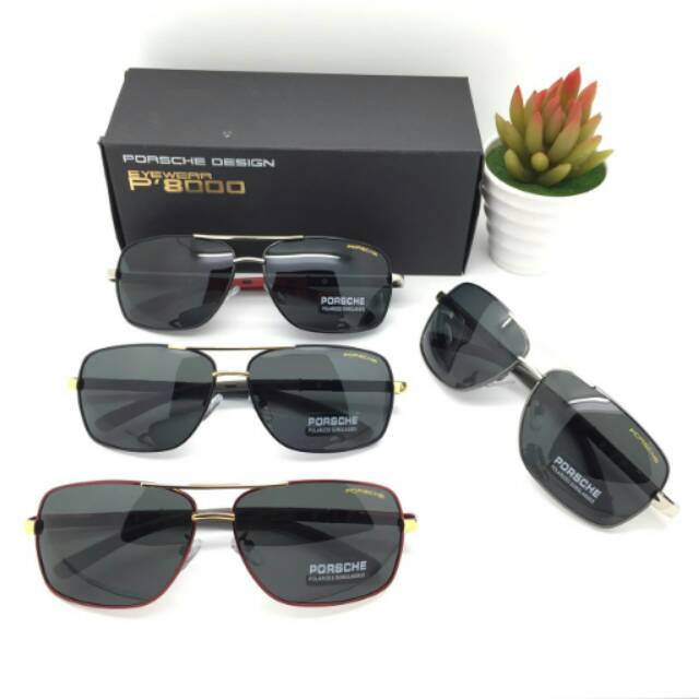 kaca mata porsche polarized / kaca mata hitam / kaca mata pria