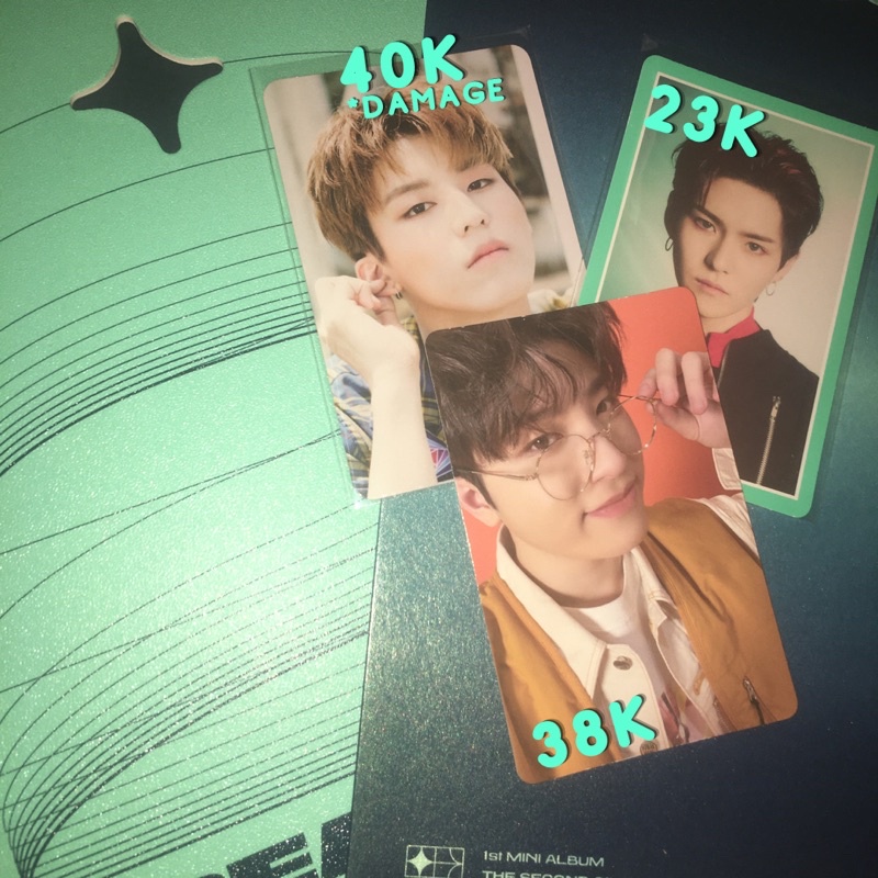 BOOKED PC PHOTOCARD OFFICIAL TREASURE JUNGHWAN JEONGWOO YOSHI THE SECOND STEP THE FIRST STEP GREEN K