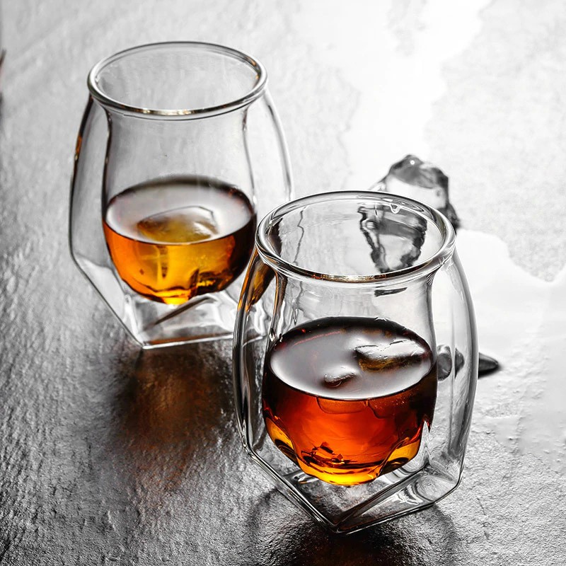 Scotch Whisky Rock Glass Double Walled Glasses Whiskey Winetaster Rum XO Chivas Drink Wine Cup