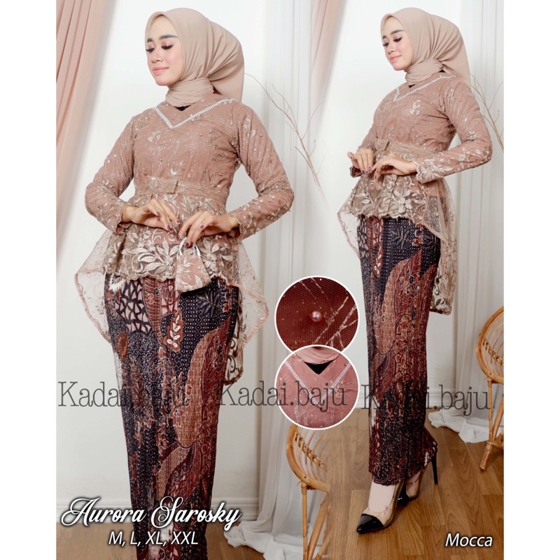 Setelan kebaya tunik aurora swaroski | Kebaya modern | Kebaya lamaran tunangan pernikahan | Kebaya wisuda