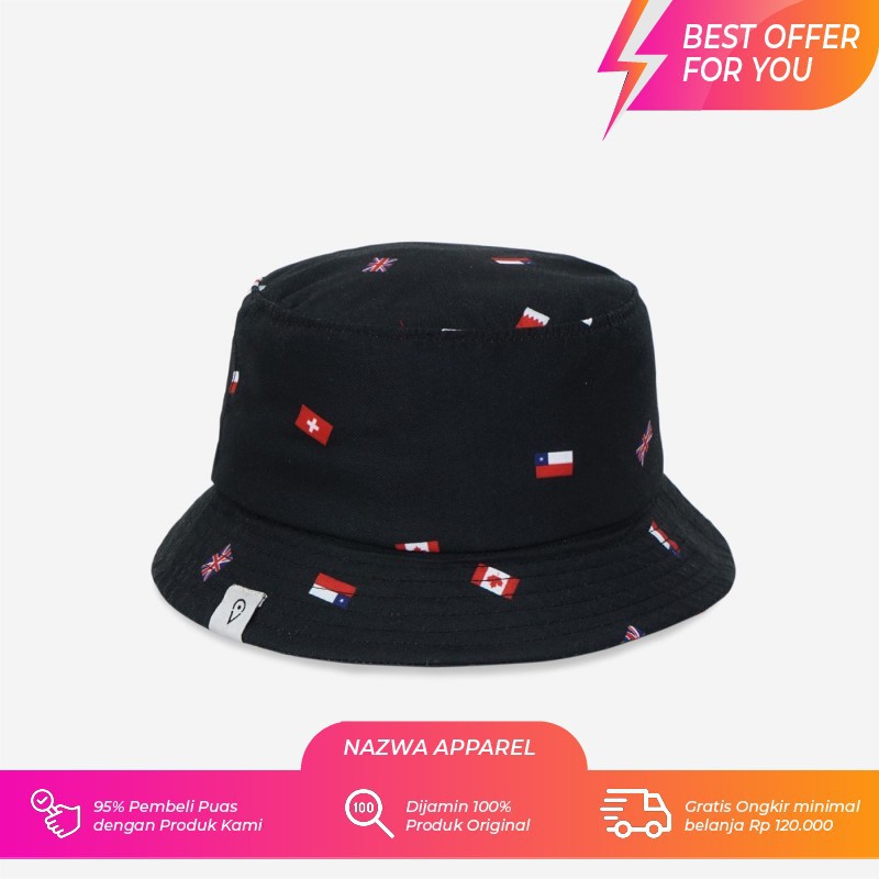 TOPI BUCKET HAT NATION VISVAL