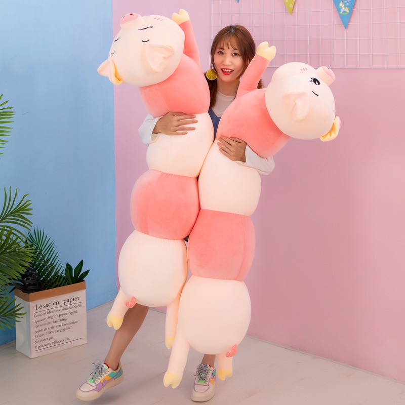 Guling Boneka Ulat Piggy Bahan Plush