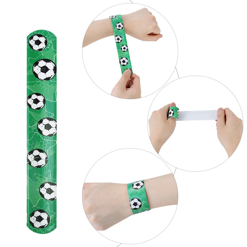 5pcs Gelang Tangan Anak Laki-Laki Desain Raket Sepak Bola Kreatif Untuk Dekorasi Pesta Ulang Tahun